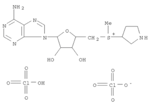 Adenosine, 5'-deoxy-5'-(methyl-3-pyrrolidinylsulfonio)-, (3R)-,perchlorate (salt), monoperchlorate (salt)